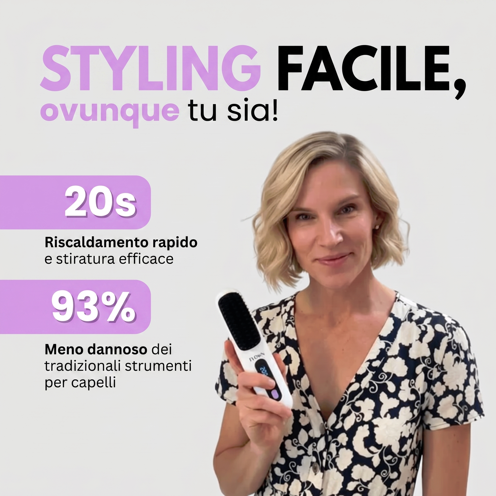Capelli lisci e pettinati in meno di 5 minuti
