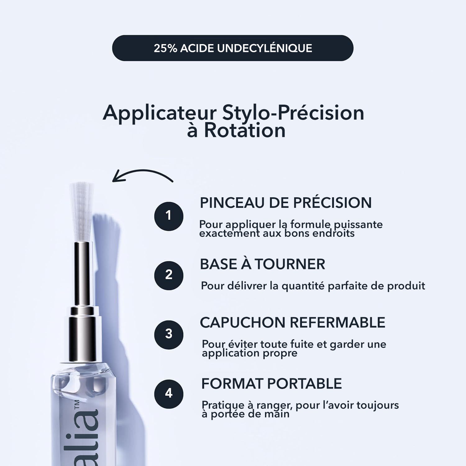 Novalia™ Stylo Antifongique – 25 % d’Acide Undécylénique - Novalia™